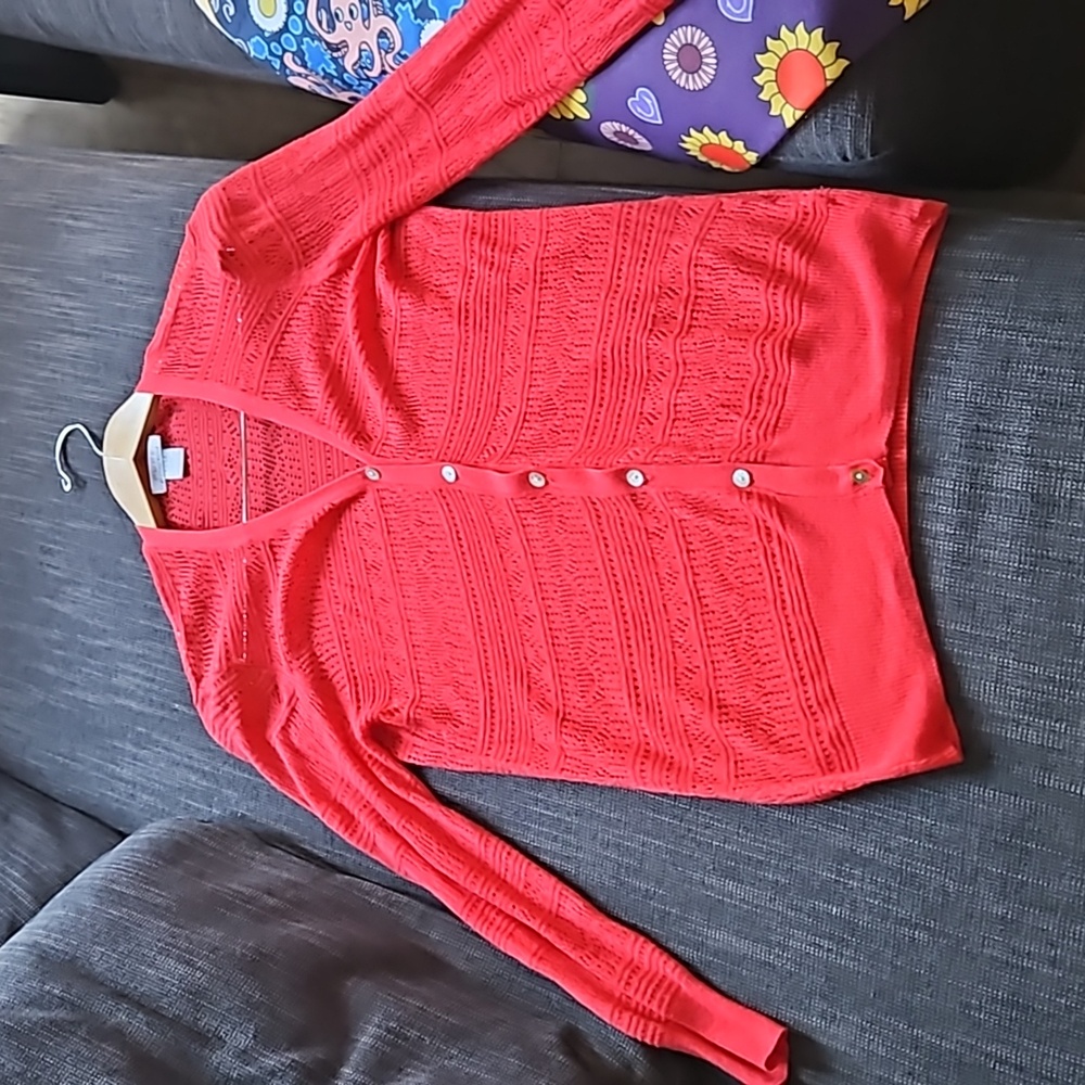 Soft cotton knit cardigan